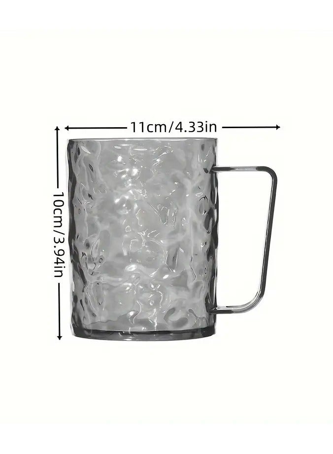 Goolsky Glass Hamper Textured Toothbrush Cup with Handle - 10cm/3.94in x 11cm/4.33in - Plastic Material - Perfect for Bathroom or Kitchen - Image 3