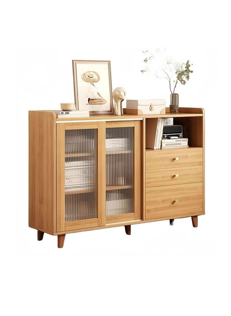 إكسبرت ركن القهوة خزانة مطبخ جانبية مع ادراج وابواب جرار، سعة تخزين كبيرة المطبخ 100×36×92 سم مناسبة للمطبخ وغرفة المعيشة والطعام - لون خشبي - Image 4