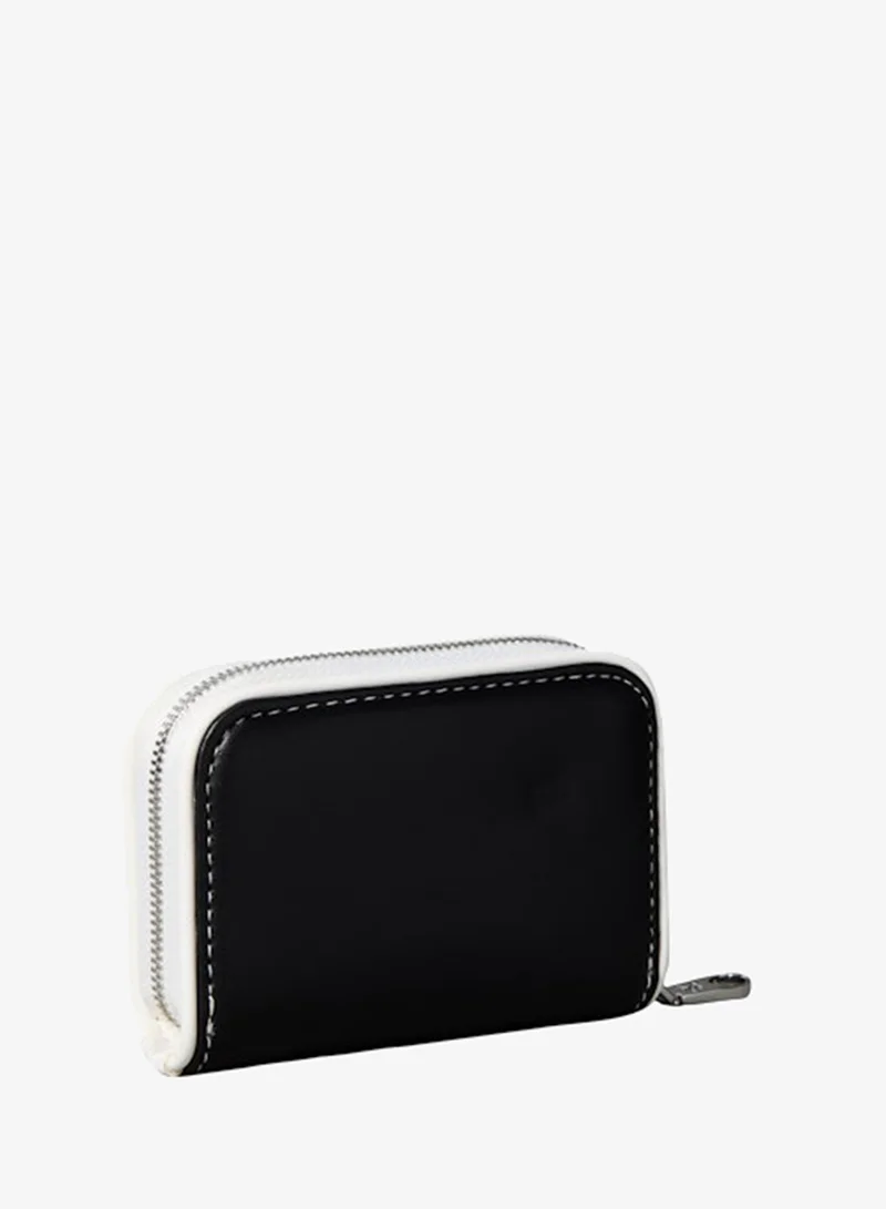Calvin Klein Contrast Logo Textured Zip-Around Wallet