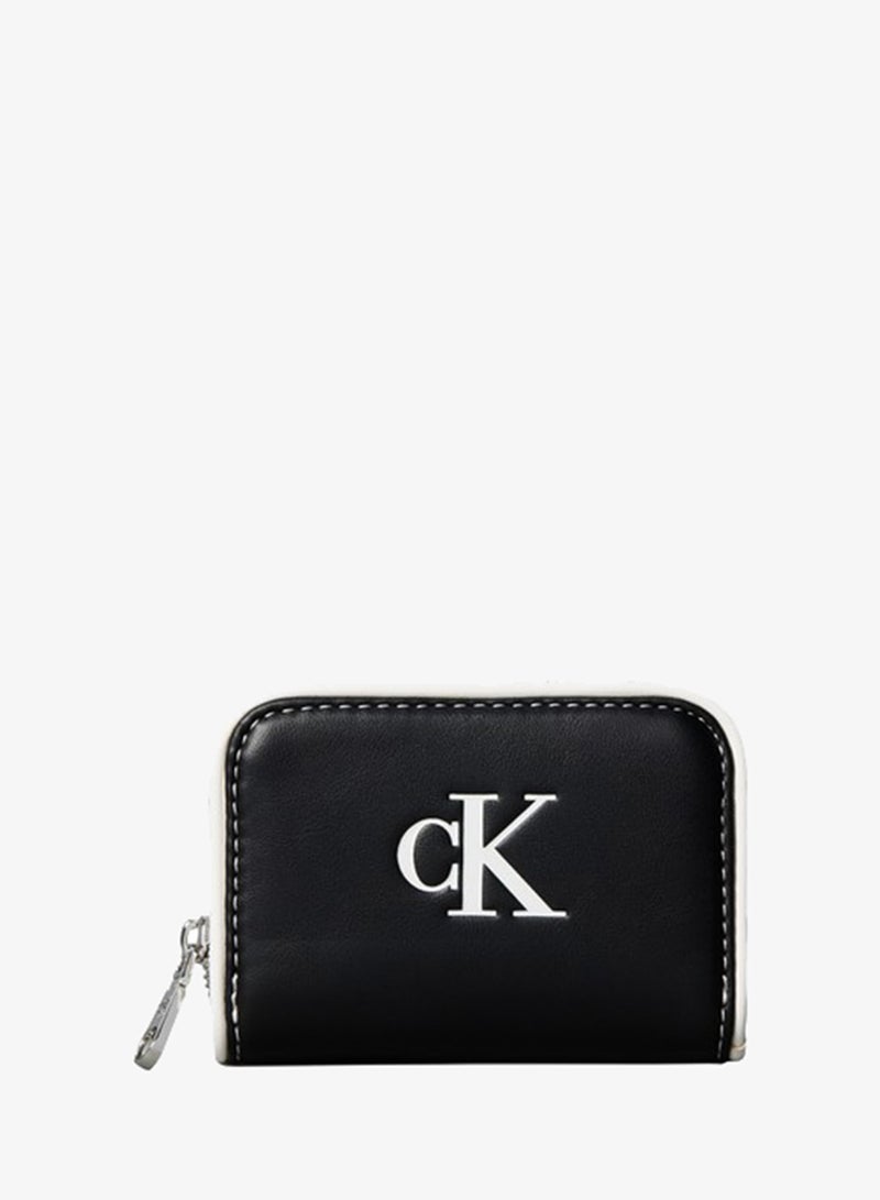 CALVIN KLEIN Contrast Logo Textured Zip-Around Wallet - Image 1