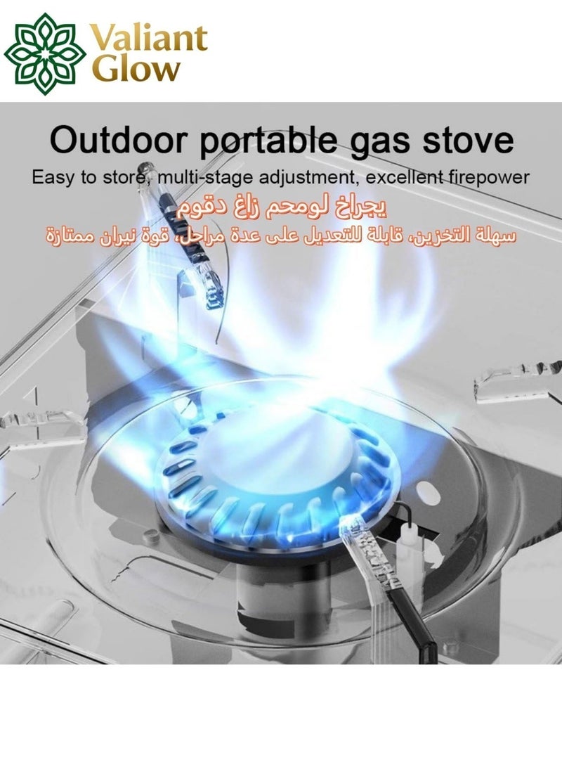 Valiant Glow Ultra-light, portable, and versatile gas stove | emergency gas stove、camp stove、camping accessories、camping stove、portable gas stove、portable stove | Stable and windproof | Powerful flame and 3-second ignition | No power required | 75% smaller than conventional stoves | Suitable for camping, fishing, and indoor cooking - Image 4