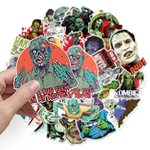 Ash  Roh Ash & Roh 50Pcs Cute Animal Stickers,Vinyl Waterproof Removable Stickers for Laptop,Bumper,Skateboard,Water Bottles,Computer,Phone, Cute Animal Stickers for Kids Teens (Zombie)10 x 5 x 5 cms - Image 5