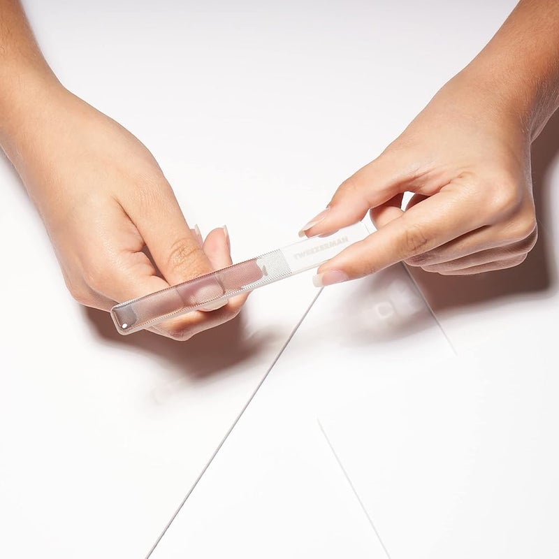 Tweezerman 4207-R Glass Nail File & Buffer Set, 4 Piece, Clear - Image 5