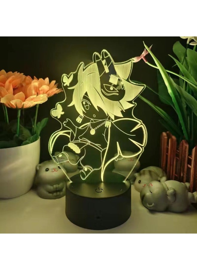 Game Light Encountering Vanity Sky White Bird Bookworm Cherry Blossom Zhengtai Lilipai Hand-held 3D Nightlight For Students-Color:4903 Card-Specifications:16-color Crack Base Touch Switch + Remote Control  - Image 1