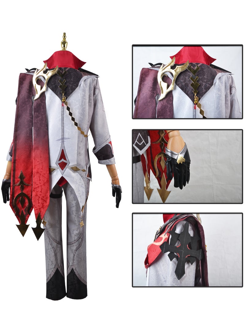 Genshin Impact Tartaglia Cosplay Costume, Game Anime Characters Dress Full Set Halloween Costume for Men - Image 4