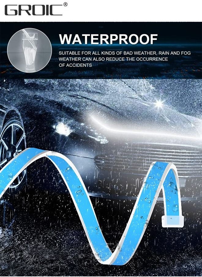 GROIC 1.8M Car Hood LED Strip Light, Exterior Car Hood Beam Light Strip,Exterior Car Decoration Accessories, White Light Waterproof LED Running Light for Cars, Trucks, SUVs  - Image 3