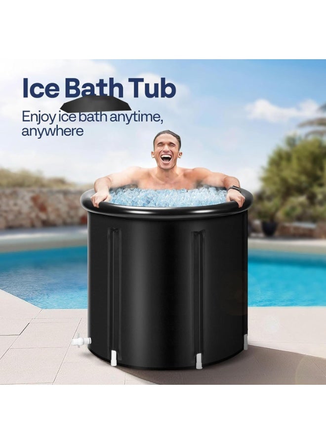 M.A&F's BIG DIPPER ICE BATH (XXL) Portable Tub for Cold Water Therapy Recovery/Training - Premium Ice Bathtub with Lid for Athletes Cold Plunge (Black) - Image 3