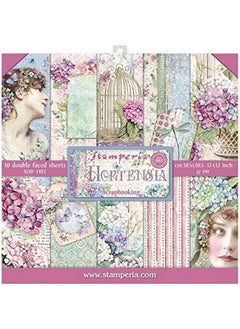Intl Kft (3Pl) Paper Pad 12X12 10Pk Hortensia 10 Designs/1 Each