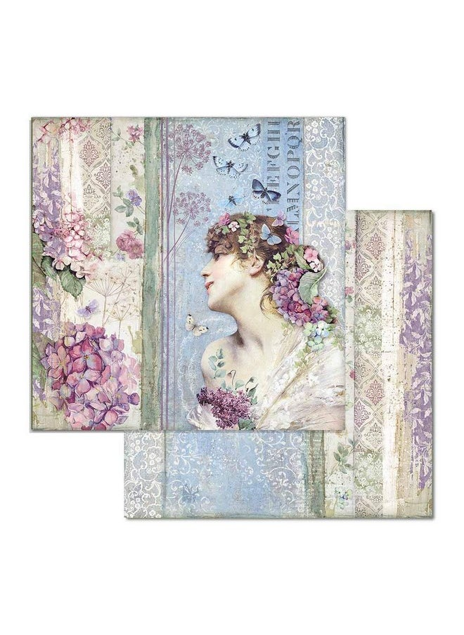 STAMPERIA - Intl Kft (3Pl) Paper Pad 12X12 10Pk Hortensia 10 Designs/1 Each - Image 1