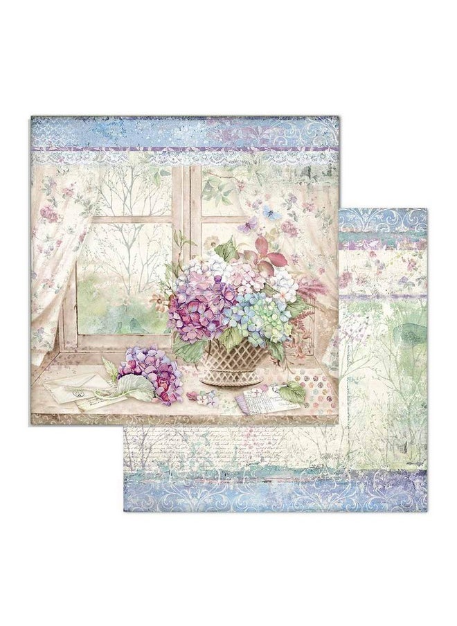 STAMPERIA - Intl Kft (3Pl) Paper Pad 12X12 10Pk Hortensia 10 Designs/1 Each - Image 1