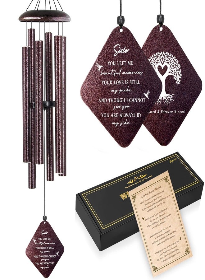 Doopeer Memorial Gifts for Loss of Sister, 32" Sympathy Wind Chimes for Loss of Sister, Loss of Sister Sympathy Gift, Bereavement Wind Chimes in Memory of Loss of Sister - Image 1