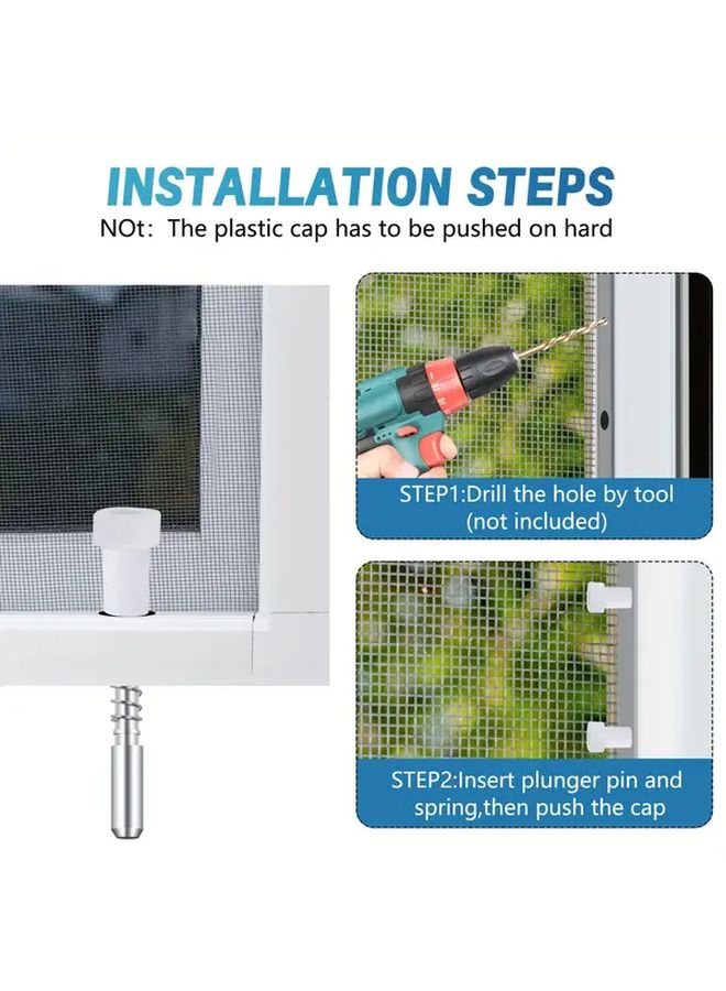 2pcs Heavy Duty Spring Loaded Window Screen Retainer Pins Metal Replacement Clips - Image 4