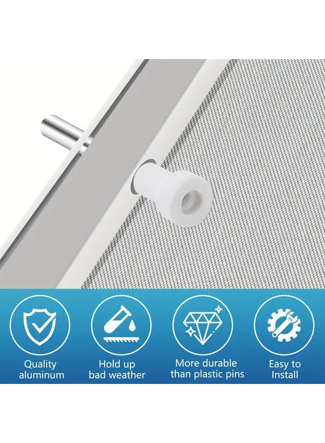 2pcs Heavy Duty Spring Loaded Window Screen Retainer Pins Metal Replacement Clips - Image 5