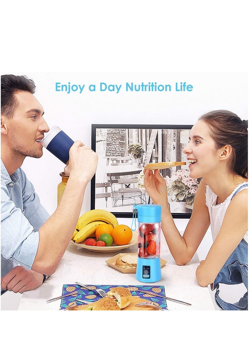ELTRAZONE - Portable Blender, Personal Blender with USB Rechargeable Mini Fruit Juice Mixer, Personal Size Blender for Smoothies and Shakes Mini Juicer Cup Travel 380ML, Fruit Juice, Milk, S - Image 1