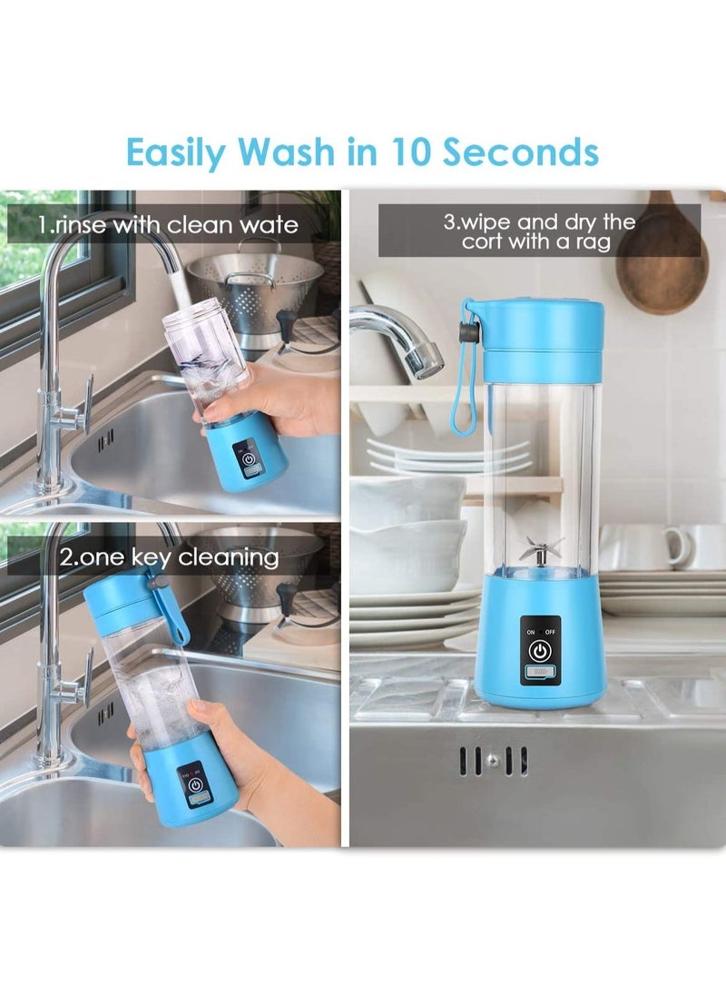 ELTRAZONE - Portable Blender, Personal Blender with USB Rechargeable Mini Fruit Juice Mixer, Personal Size Blender for Smoothies and Shakes Mini Juicer Cup Travel 380ML, Fruit Juice, Milk, S - Image 1