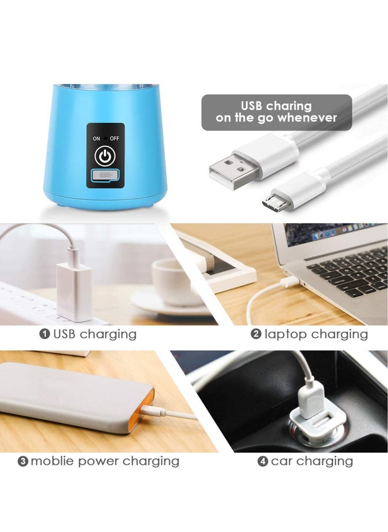 ELTRAZONE - Portable Blender, Personal Blender with USB Rechargeable Mini Fruit Juice Mixer, Personal Size Blender for Smoothies and Shakes Mini Juicer Cup Travel 380ML, Fruit Juice, Milk, S - Image 1