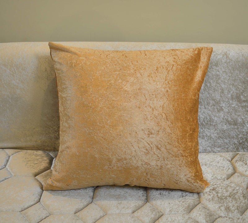 Khooti Sparkle Velvet Cushion Cover, 26x26 | Copper Gold | Pack of 5 | Solid Plain Soft & Smooth, Decorative Cushion Covers for Living Room, Bedroom, Couches, Chairs, Sofas, Beds & Home Decor - Image 5