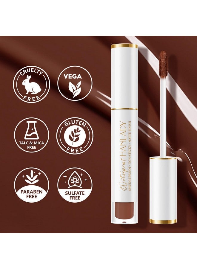 HANLADY Dark Brown Lipstick Long Lasting Lipsticks for Women Pigmented Smudgeproof Transferproof Vegan Cruelty Free Lip Makeup, A50 My Dream - Image 3
