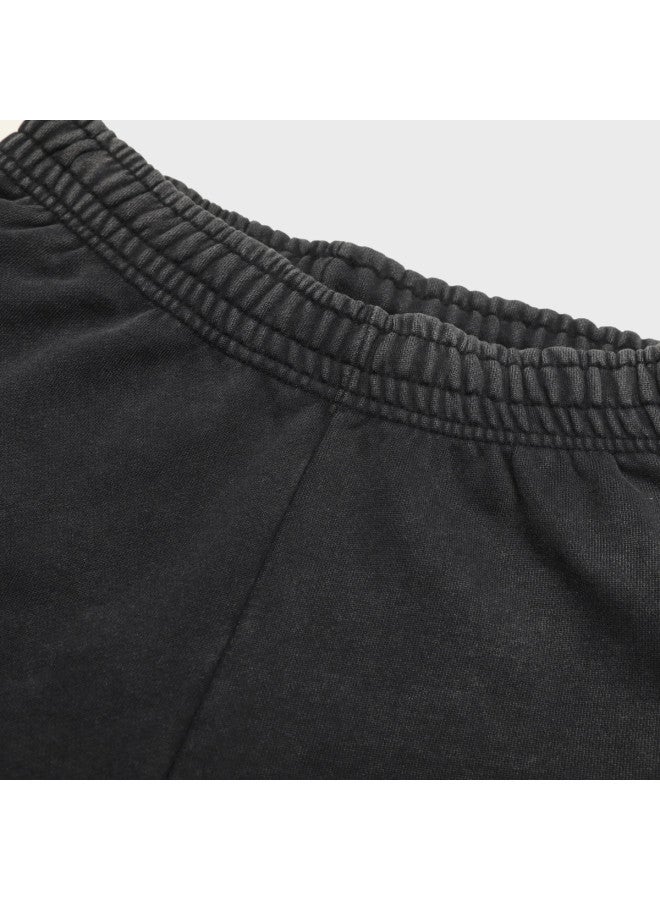 Zara men's Distressed Cotton Fleece-lined Warm Casual Versatile Cuffed Pants - Image 4