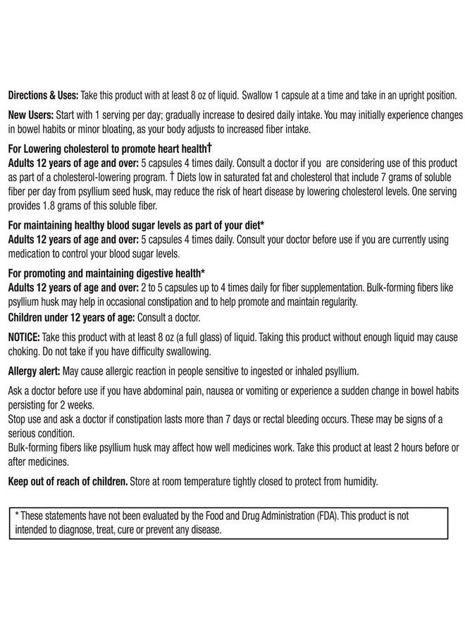 Guardian Psyllium Fiber Capsules, Natural Psyllium Husk (720Ct) - Image 2