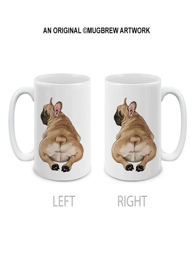 MUGBREW French Bulldog Butt Looking Back Ceramic Coffee Mug Tea Cup, 11 OZ - Image 2