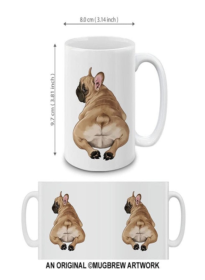 MUGBREW French Bulldog Butt Looking Back Ceramic Coffee Mug Tea Cup, 11 OZ - Image 4