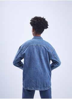 Oversized Medium Wash Flap Pocket Denim Shirt Jacket. - pzsku/Z3E073DEA2FC3312B1736Z/45/_/1721176824/0be4db0d-1330-409b-bed3-32edff52abdf