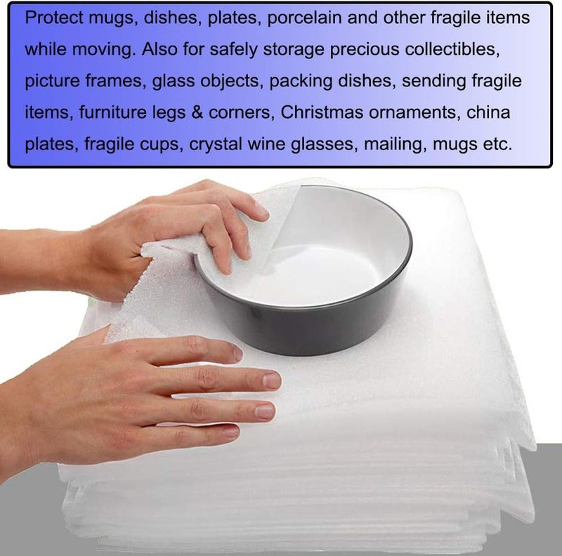 Lainrrew 60 Pack Foam Pouches, 3 Sizes Thick Cushion Wrap Pouches Foam Wrap Sheets Packing Pouches Against Chipping & Breakage for Packing, Moving, Shipping, Packaging - Image 4