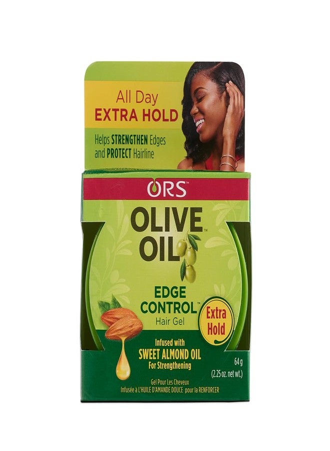 ORS Black Olive Oil ORS Olive Oil Style & Sculpt Edge Control Hair Gel, Strengthens Edges and Protects Hairline, Extra Hold (2.2 oz). - Image 1