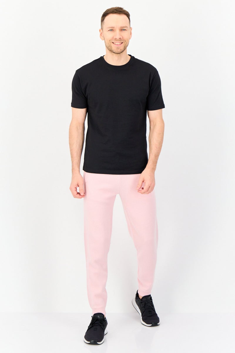 ESPRIT Men Regular Fit Knitted Cuffed Jogger Pants, Pink  - Image 4