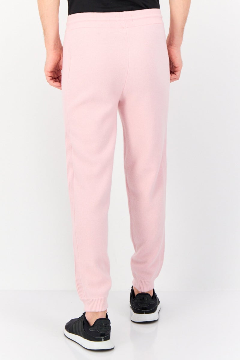 ESPRIT Men Regular Fit Knitted Cuffed Jogger Pants, Pink  - Image 3