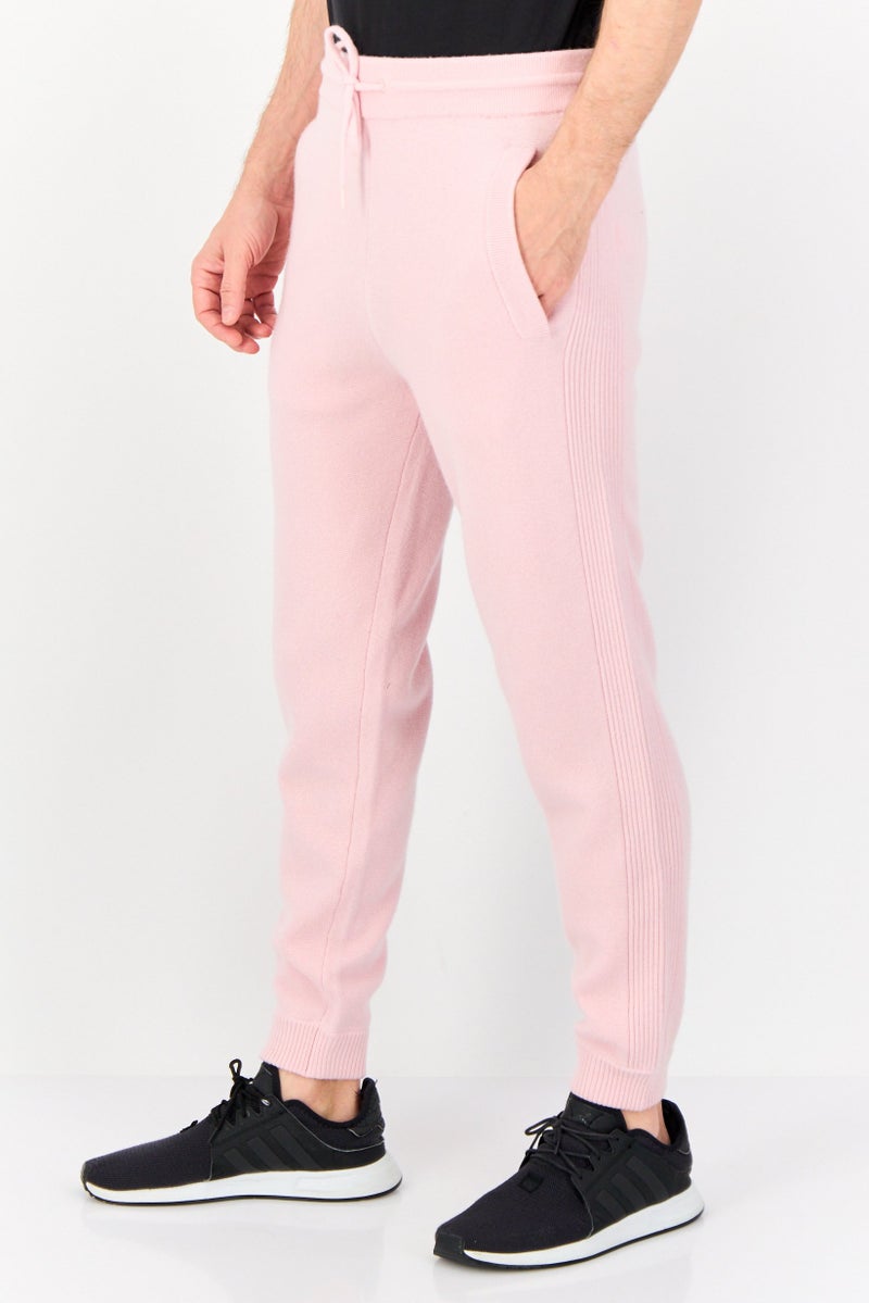 ESPRIT Men Regular Fit Knitted Cuffed Jogger Pants, Pink  - Image 2