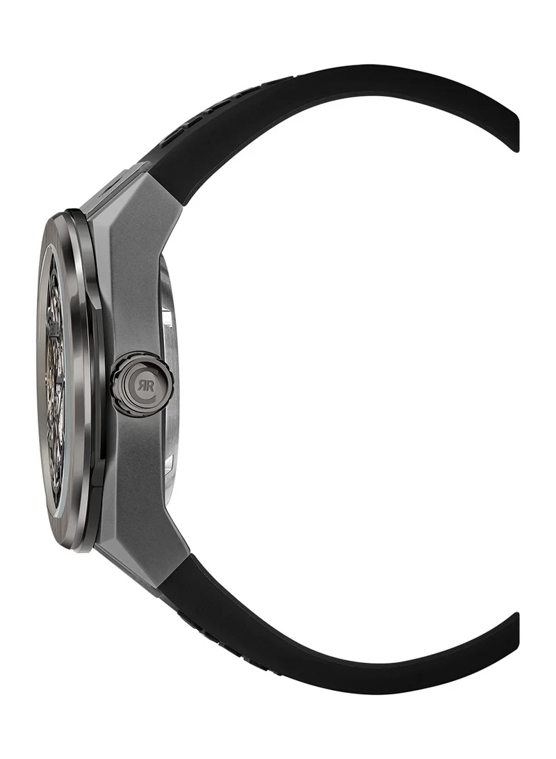 CERRUTI 1881 Ruscello Skeleton Dial Black Silicone Strap Analog Watch for Men