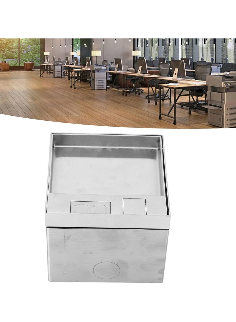 جي جوت طقم صندوق أرضي منبثق، غطاء مخرج أرضي غائر بثلاث فتحات، صندوق مخرج أرضي بقوة 4000 واط، مقاوم للماء، تصميم مخفي، مع صندوق توصيل المقبس ومسامير، لطاولة الأرضيات - Image 4