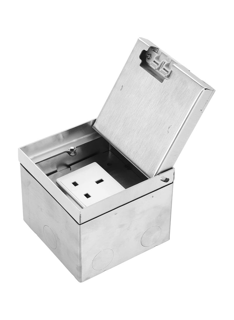 جي جوت طقم صندوق أرضي منبثق، غطاء مخرج أرضي غائر بثلاث فتحات، صندوق مخرج أرضي بقوة 4000 واط، مقاوم للماء، تصميم مخفي، مع صندوق توصيل المقبس ومسامير، لطاولة الأرضيات - Image 1