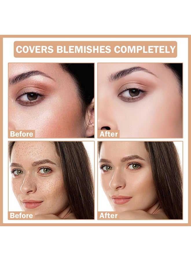 QIUFSSE خافي عيوب تحت العين لدوائر الظلام مصحح لون خافي عيوب احترافي تغطية كاملة خافي عيوب طويل الأمد مكياج مقاوم للماء مكياج 01 أبيض عاجي - Image 3