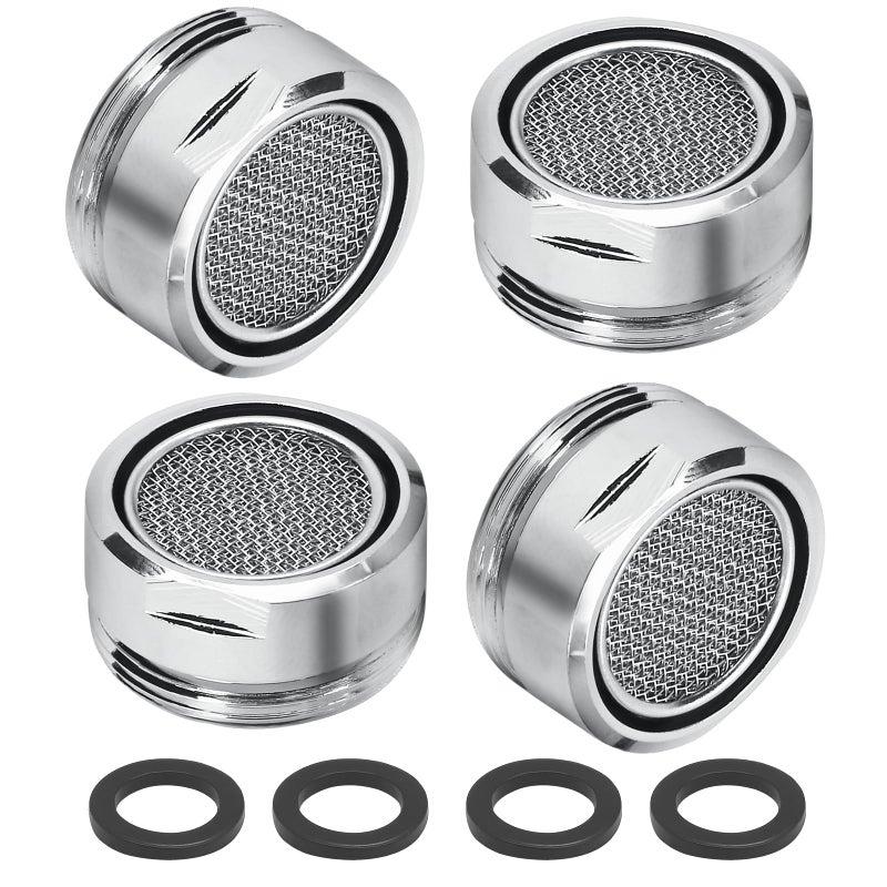 Litoexpe 15/16 Inch Faucet Aerator 4 PCS, Kitchen Sink Aerator Replacement Parts, Sink Faucet Male Thread Faucet Filter with Brass Shell and Gasket for Bathroom - Image 1