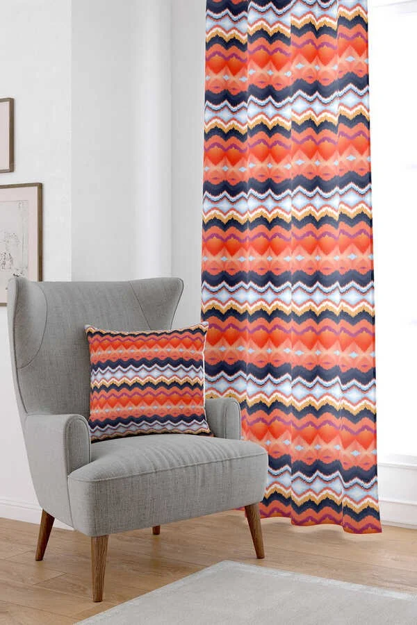 Cango Home Red Mystic Digital Printed Curtain CGH502-PR