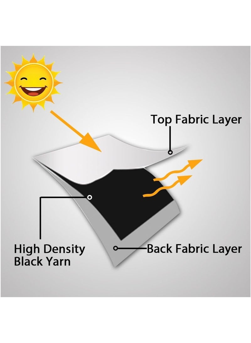 MarlaMall Blackout Curtain, 1 Pcs Thermal Insulated Grommet Window Drapes Eyelet Curtain Panel for Bedroom,Living Room, Grey (W132cm x D160cm) - Image 5