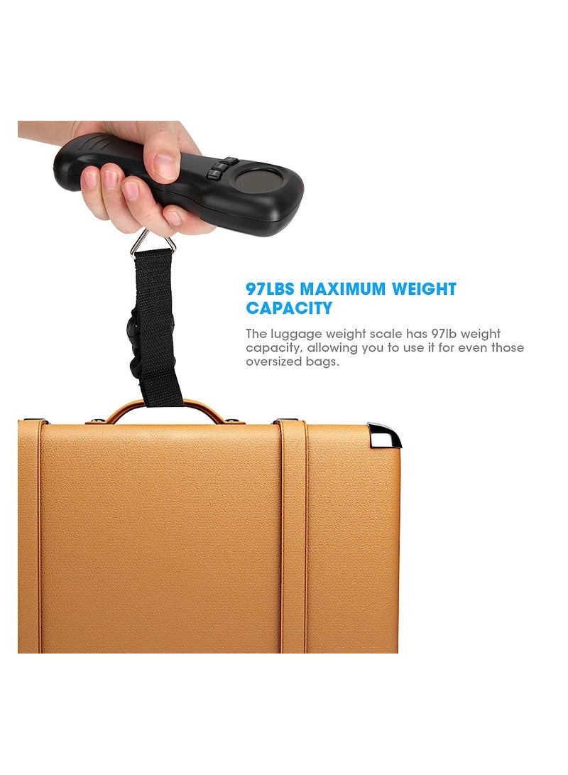 KASTWAVE Portable Digital Luggage Scale, 50kg/110lb Mini Travel Scale for Luggage Bags with LCD Display, Auto Lock Reading After Weighing, for Travel Household Outdoor Weighing - Image 2