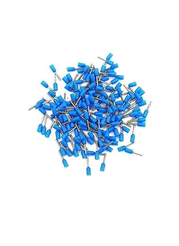 Generic Insulated Ferrules Terminal Block Cord End Wire Tubular Connector Electrical Crimp Cable Lugs, Terminal Cable Crimp Cable Sleeve for Wire Connection Pack of 100 2.5mm E2508 Blue  - Image 2