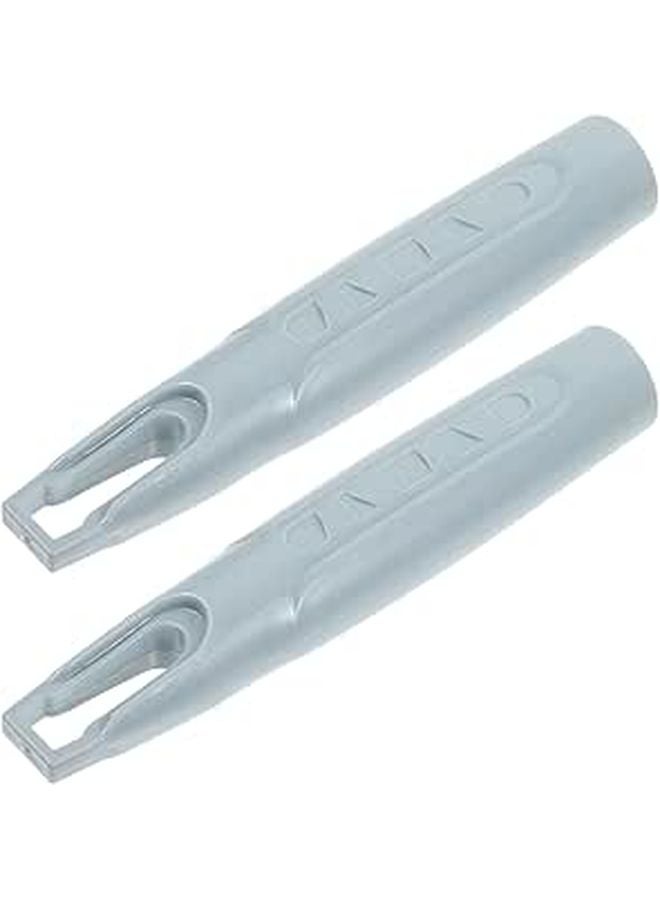 2pcs 19mm PVC Broom Handle Grips Protective Sleeves Light Green Replacement for Cleaning Tools - Image 1