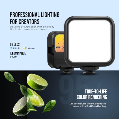 HIFFIN LT-003 Selfie Light with 3000-9000K Adjustable CCT | 3 Light Modes (White/Warm/Natural) | 7W Power, 2000mAh in-Built Battery, USB-C Charging, Portable Size for Phones, Vlogging & Video Making - Image 3