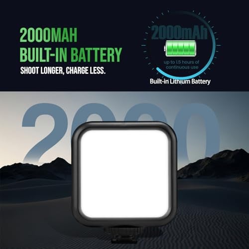 HIFFIN LT-003 Selfie Light with 3000-9000K Adjustable CCT | 3 Light Modes (White/Warm/Natural) | 7W Power, 2000mAh in-Built Battery, USB-C Charging, Portable Size for Phones, Vlogging & Video Making - Image 2