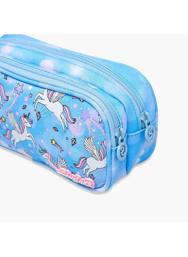 Skylar Unicorn Print Pencil Pouch for Girls - Image 3