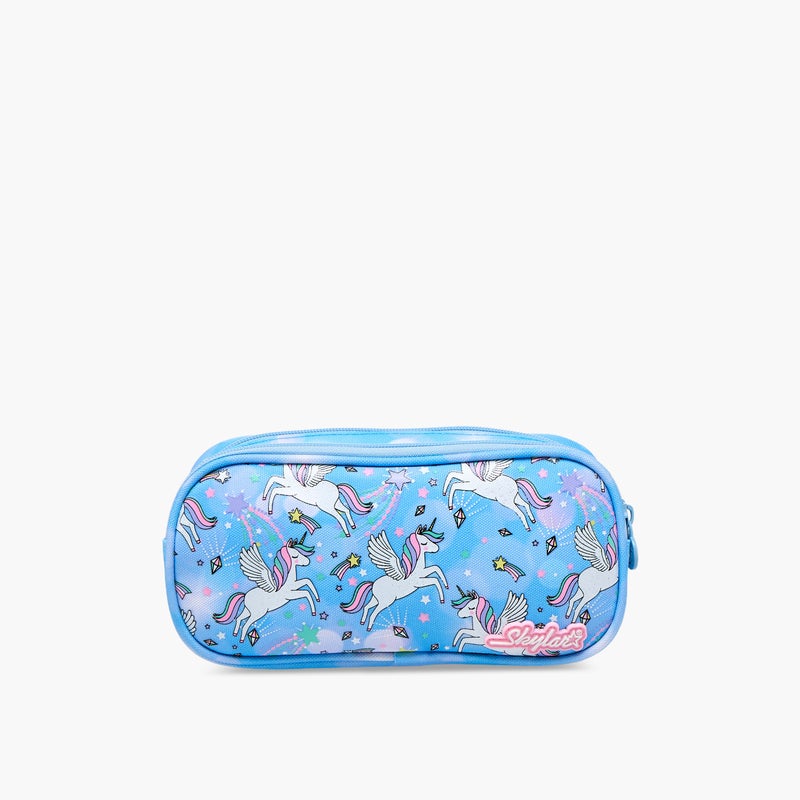 Skylar Unicorn Print Pencil Pouch for Girls - Image 1