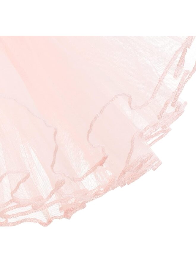 Tutu Skirt, 4 Layer Girls Tutu Kids Dress Layered Tulle Fluffy Tutu for Ballet Dress Up Tutu Skirt Diaper Cover Tutu Skirts Toddler 6 Months to 8 Years (Pink)  - Image 4