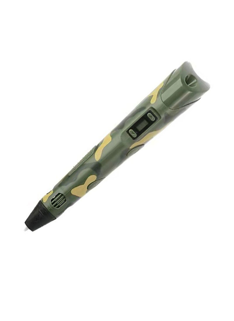 مس تيارا - قلم طباعة ثلاثي الأبعاد قابل للتعديل السرعة ودرجة الحرارة (قابس USB) أخضر - Image 1