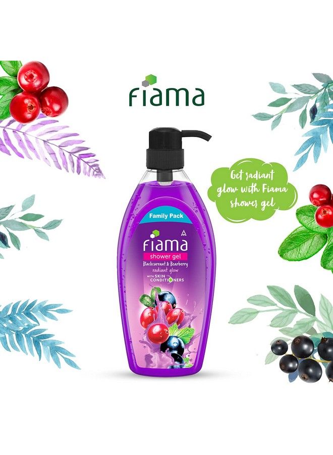 Fiama جل استحمام عائلة عبوة توت أسود و توت الدب مع مرطبات للبشرة لتوهج مشرق 900 مل زجاجة - Image 3