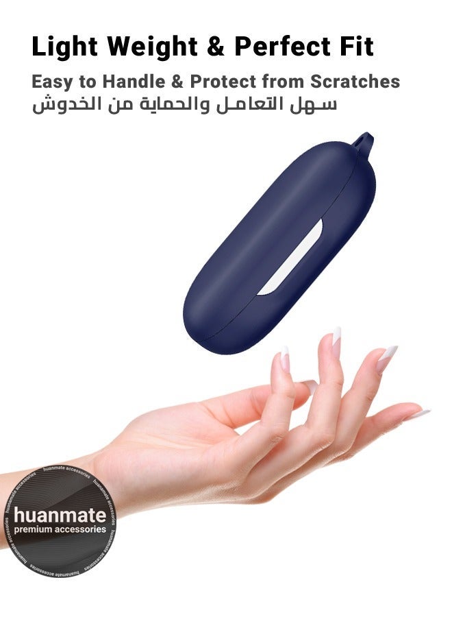 هووانميت غطاء حماية لجهاز انكر ساوند كور أيرو فيت - أزرق غامق - مصنوع من السيليكون الناعم، خفيف الوزن ومتين - تصميم أنيق، فتحات دقيقة، سهل التركيب والإزالة - Image 3